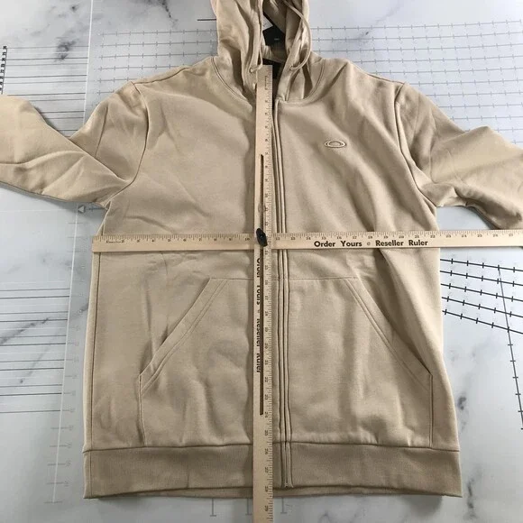 Oakley Hoodie Mens Large Relax Full Zip Fleece Humus Beige Regular FOA404848X - Picture 9 of 12